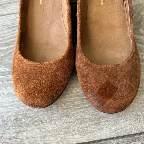 Franco  Sarto Brown Suede Leather Wedges - Picture 12 of 13